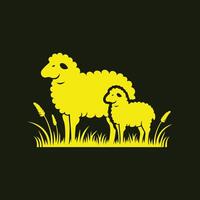 Sheep trendy artwork perfect abstract illustration colorful applied design vector