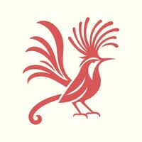 Bird trendy artwork beautiful abstract illustration colorful applicative design vector