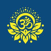 Om Hinduism trendy artwork beauteous abstract illustration colorful applied design vector