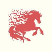 Horse trendy artwork beautiful abstract illustration colorful applicative design vector