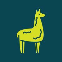 Llama trendy artwork magnificent abstract illustration colorful applied design vector