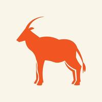 Oryx Antelope trendy artwork elegant abstract illustration colorful applied design vector