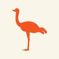 Ostrich trendy artwork elegant abstract illustration colorful applied design vector