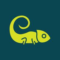 Chameleon trendy artwork magnificent abstract illustration colorful applied design vector