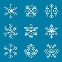 snowflakes in a winter design with blue and white patterns vector