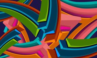 Abstract colorful geometric isometric background. multi shape rectangle. vector