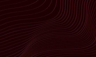 Abstract colorful wavy line pattern on dark red background. soft color. vector