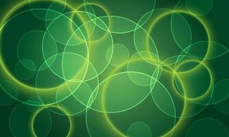 Abstract light sphere effect background. abstract green background with circles. shiny light. vector
