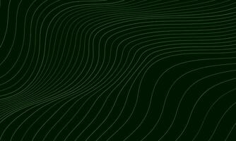 Abstract colorful wavy line pattern on dark green background. vector