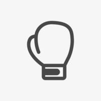 Boxing Glove Outline Icon vector