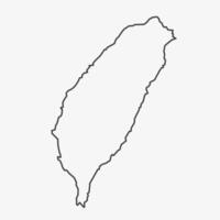 Taiwan outline shape map. Silhouette vector