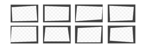 Rectangular Framework set. Geometric Border for photo, images, text. Blank box collection vector
