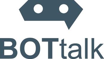 bot talk robot logo design vector