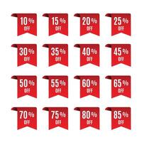 Sale discount label and price tag design for selling vector