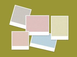 Photo frame collection with blank place vector