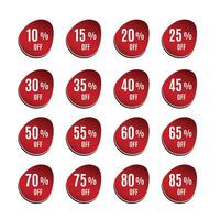 Design of price tags and sale discount labels for sales vector
