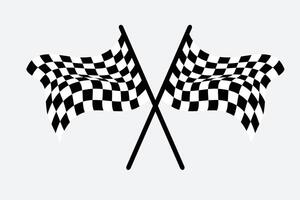 Racing flag. start and end with the game's crossed flags vector