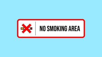 Simple No Smoking Area Warning Sign with Red Cross and Cigarette Symbol vector