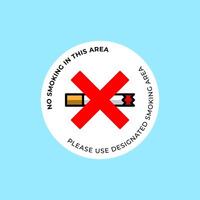 No smoking in this area sticker vector