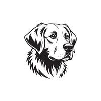 Dog Face silhouette Style with background vector