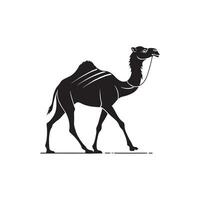 Creative simple Camel silhouette Style with white background vector