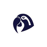 Simple Parrot Bird Silhouette Style template vector