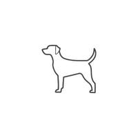 Simple Dog silhouette Style with white background vector