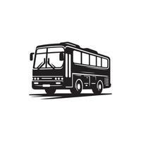 Bus silhouette Style with white vector