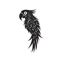Creative Simple Parrot Bird Silhouette Style with white background vector