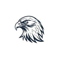 Creative Simple Hawk Face Silhouette Style with background vector