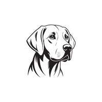 Simple Dog Face silhouette Style with white background design vector