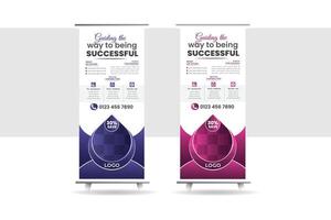 Creative modern Business Roll up Banner Design vector