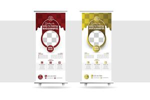 Creative modern Business Roll up Banner Design Template vector