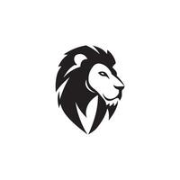Lion Face Silhouette Style white background vector