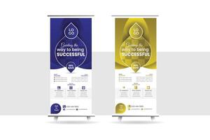 Creative modern Business Roll up Banner Template vector