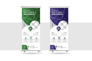 Creative Business Roll up Banner Design vector