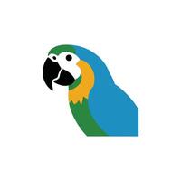 Simple Parrot Bird Silhouette Style white background vector