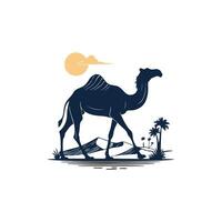 Simple Camel silhouette Style with white background vector
