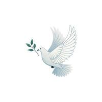 Creative simple Dove silhouette Style with white background vector