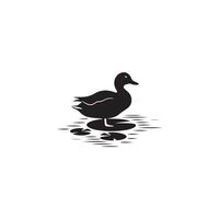 Creative Simple Duck Silhouette Style background vector