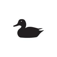 Modern Duck Silhouette Style with white background vector