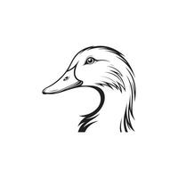 Creative Simple Duck Silhouette Style with background vector