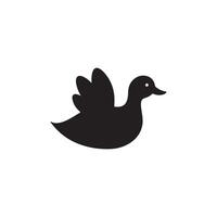 Duck Silhouette Style with white background template vector