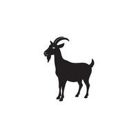 The Goat Silhouette Style with white background template vector