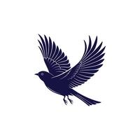 Creative simple Bird silhouette Style with Template vector