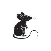 Creative simple Rat silhouette Style with white background vector
