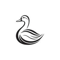 Simple Duck Silhouette Style background vector