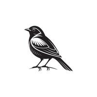 Creative simple Bird silhouette with white background vector