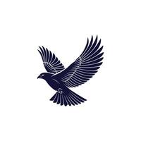 Creative simple Bird silhouette Style with white background vector