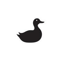 Duck Silhouette Style with white background design vector